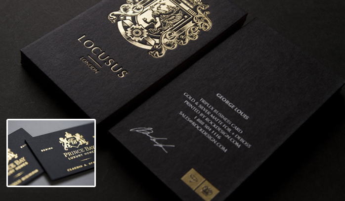 Ép kim – thuộc loại danh thiếp xa sỉ (Giá thành cao. Tuy nhiên mang lại giá trị cao ở người nhận!) có thể nói danh thiếp không đơn thuần là 1 tờ giấy! Mà còn ẩn chứa giá trị của người gửi (ép kim thể hiện trân trọn – đầy sang trọn – tinh tế ) dành cho người nhận! Image